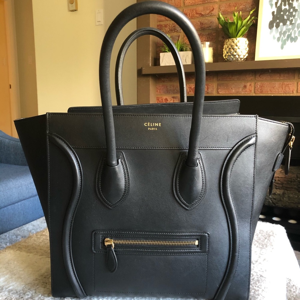 Celine Mini Luggage Smooth Calfskin Black
